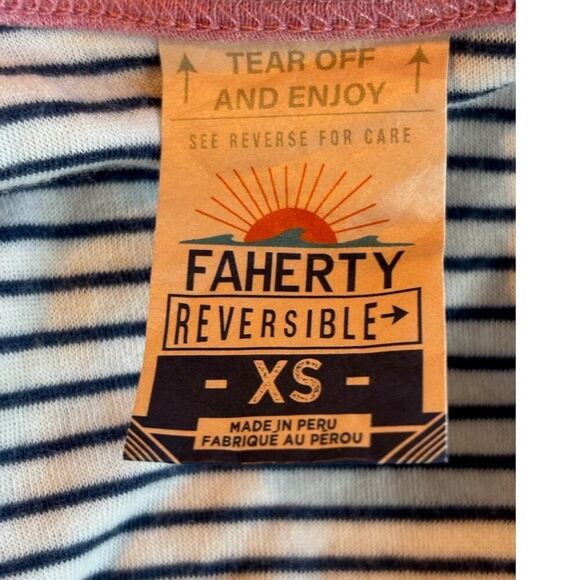 NWOT Made in PERu FAHERTY Reversible L/S Shirt SOFT!!! Pima Cotton Modal XS UNI - Picture 8 of 8